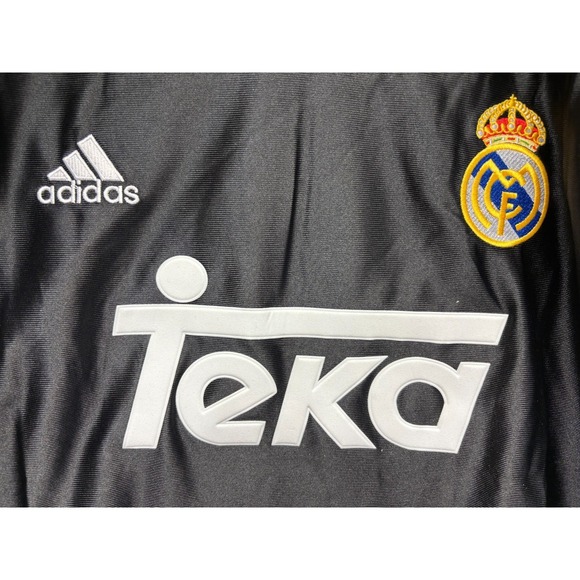 Real Madrid 1999-2000 Adidas Away Soccer Jersey Mens Black Short Sleeve XL NWT - Picture 5 of 9